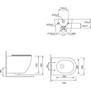 Унитаз подвесной безободковый SantiLine SL-5005T-G с тонкой крышкой микролифт (система смыва Торнадо) зелёный матовый - фото 2