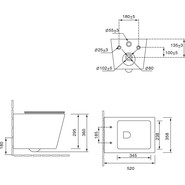 Унитаз подвесной безободковый SantiLine SL-5007T-MR с тонкой крышкой микролифт (система смыва Торнадо) красный матовый - фото 2