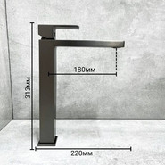 Смеситель для раковины высокий Belz B11613-3, графит - фото 3