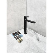 Смеситель для раковины высокий Belz B11713-7, чёрный - фото 5