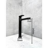 Смеситель для раковины высокий Belz B11713-7, чёрный - фото 3