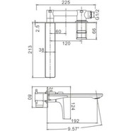 Смеситель для раковины настенный Belz B14709-7, чёрный - фото 2
