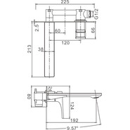 Смеситель для раковины настенный Belz B14709-3, графит - фото 2