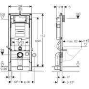 Инсталляция для подвесного унитаза Geberit Duofix Sigma Платтенбау 111.362.00.5 - фото 2