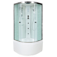 Гидробокс Avacan 80x80 см EM4580GM+EL, хром/узор (безсиликоновая сборка) - фото 