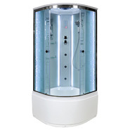 Гидробокс Avacan 80x80 см EM4580LED+GM, хром/узор (безсиликоновая сборка) - фото 