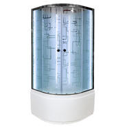 Гидробокс Avacan 80x80 см EM4580NLED+GM, хром/узор (безсиликоновая сборка) - фото 2