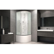 Гидробокс Avacan 80x80 см L980GM+EL, хром/узор (безсиликоновая сборка) - фото 3