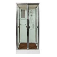 Гидробокс Avacan 80x80 см V8015, хром/прозрачное (безсиликоновая сборка) - фото 4