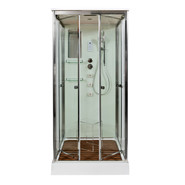 Гидробокс Avacan 80x80 см V8015, хром/прозрачное (безсиликоновая сборка) - фото 6