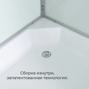 Гидробокс Avacan 80x80 см D3080LED, хром/матовое (безсиликоновая сборка) - фото 6