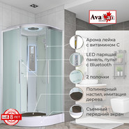 Гидробокс Avacan 80x80 см EM2080LED, хром/матовое (безсиликоновая сборка) - фото 2