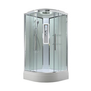 Гидробокс Avacan 80x80 см EM3080LEDT, хром/прозрачное (безсиликоновая сборка) - фото 