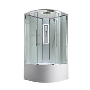 Гидробокс Avacan 80x80 см EM5080LEDT, хром/прозрачное (безсиликоновая сборка) - фото 