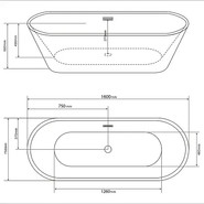 Ванна отдельностоящая Loranto 160х75 см CS-01-160 - фото 4