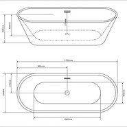 Ванна отдельностоящая Loranto 170х75 см CS-03W-170 - фото 4