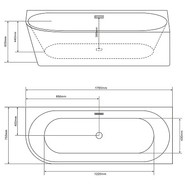 Ванна акриловая Loranto 170х75 см CS-06R-170 R - фото 4