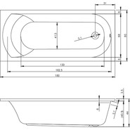 Ванна акриловая Riho MIAMI 180x80 см BB6400500000000, Размер - мм: 1800х800 - фото 2