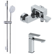 Набор смесителей 3 в 1 для ванны Azario Cadeo AZ-15940501+AZ-15944501+AZ-15782010 - фото 