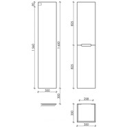 Пенал подвесной Sancos Norma 2.0 35 см PNR2.035W - фото 5