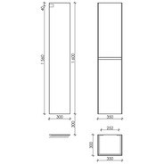 Пенал подвесной Sancos Cento 35 см PCN35KE, карпатская ель - фото 4