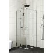 Набор 2 в 1: Душевое ограждение BelBagno (75-90)х(75-90) см UNIQUE-A-2-75/90-C-Cr + Душевая стойка BelBagno DUE-DOCM-CRM - фото 2