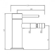 Смеситель для биде Abber Wasser Kreis 316 AF8124BGG, оружейная сталь брашированная - фото 2