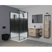 Душевое кабина Grossman Classic 100x100 см GR270QR, чёрный/узор - фото 6