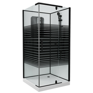 Душевое кабина Grossman Classic 100x100 см GR270QR, чёрный/узор - фото 