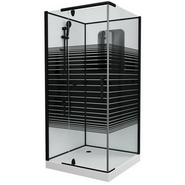 Душевое кабина Grossman Classic 90x90 см GR271QL, чёрный/узор - фото 