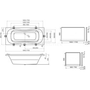 Ванна акриловая Ravak Campanula II 180x80 см CB21000000, Размер - мм: 1800х800 - фото 2