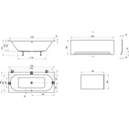 Ванна акриловая Ravak City 180x80 см C920000000 - фото 2