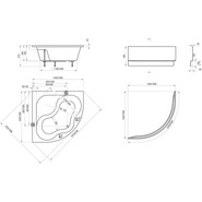 Ванна акриловая Ravak Gentiana 150x150 см CG01000000, Размер - мм: 1500х1500 - фото 2