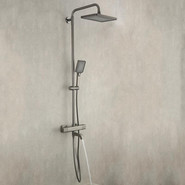 Душевая стойка с термостатом Gappo G2491-9, оружейная сталь, Цвет производителя: оружейная сталь - фото 5