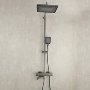 Душевая стойка с термостатом Gappo G2491-9, оружейная сталь, Цвет производителя: оружейная сталь - фото 2