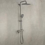 Душевая стойка с термостатом Gappo G2491-9, оружейная сталь, Цвет производителя: оружейная сталь - фото 3