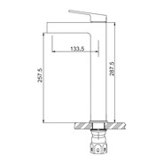 Смеситель для раковины высокий Gappo G99-33 G1099-83, золото сатин, Цвет производителя: золото сатин - фото 3