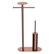 Стойка с полотенцедержателем и ёршиком Boheme Venturo 10953-CB, цвет брашированная медь - фото 