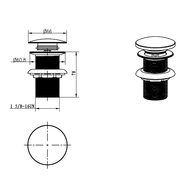 Донный клапан Boheme 612-BRB, брашированная бронза - фото 2
