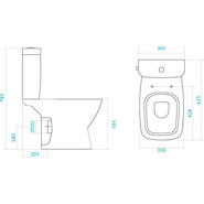 Унитаз-компакт Santek Нео 1.WH30.2.194 с крышкой микролифт - фото 3