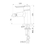 Смеситель для биде Wonzon & Woghand Baroque WW-195001-CR - фото 5