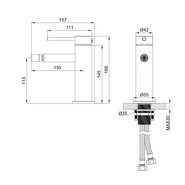 Смеситель для биде Wonzon & Woghand Stick WW-88339017-MW, белый - фото 6