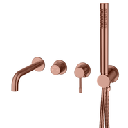 Смеситель для ванны Boheme Uno 464-3-CB (со скрытой частью) брашированная медь - фото 