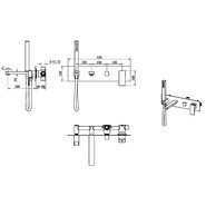 Смеситель для ванны Boheme Qubic 474-2-CB (со скрытой частью) брашированная медь - фото 2