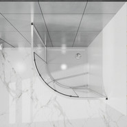 Душевое ограждение Azario SHANGHAI 90x90 см AZ-S43-90-MB-CL, чёрный матовый/прозрачное - фото 4