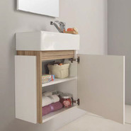 Тумба подвесная с раковиной Акватон Эклипс 46М см 1A1728K1EK49L, эбони - фото 3