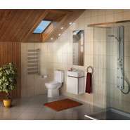 Тумба подвесная с раковиной Акватон Эклипс 46М см 1A1728K1EK49L, эбони - фото 4