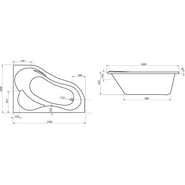 Ванна акриловая Santek Ибица 150x100 см 1.WH11.2.034 L, Размер - мм: 1500х1000 - фото 2