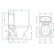 Унитаз-компакт Santek Римини 1.WH50.1.523 с крышкой полипропилен - фото 6