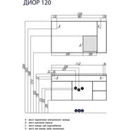 Тумба подвесная с раковиной Акватон Диор 120 см 1A110601DR010, белый - фото 2